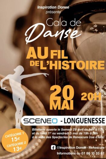 affiche gala de danse au fil de l'histoire