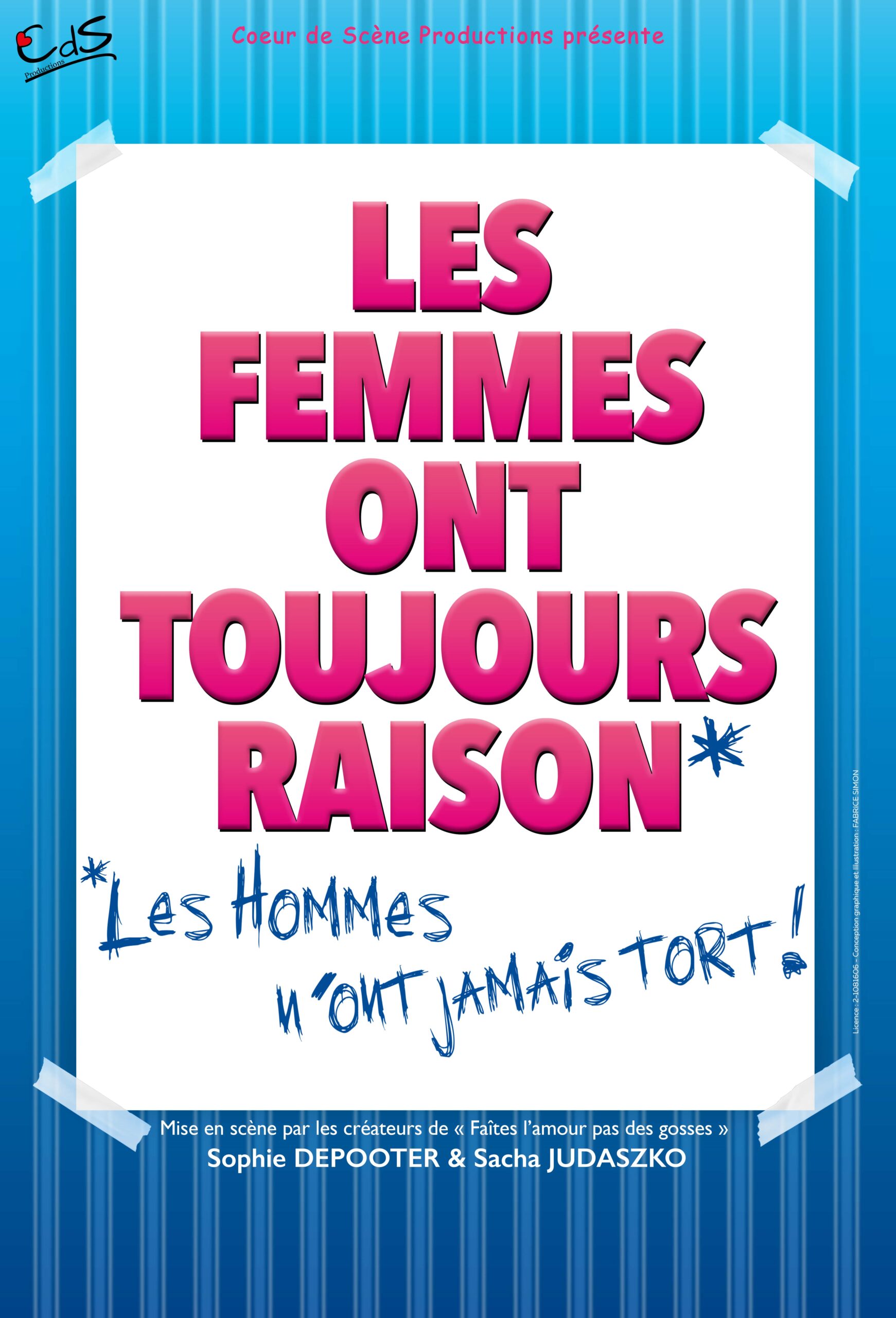 LES FEMMES ONT TOUJOURS RAISON LES HOMMES N’ONT JAMAIS TORT